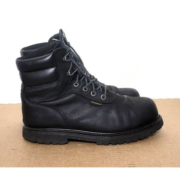 Wolverine Iron Ridge Black Steel Toe Work Boots Mens Size 10.5 Waterproof W08505 - Picture 9 of 12